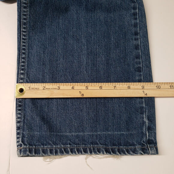 L.L. Bean Jeans Womens 16 Regular Blue Denim Straight Leg Cotton Dark Wash - Picture 8 of 16